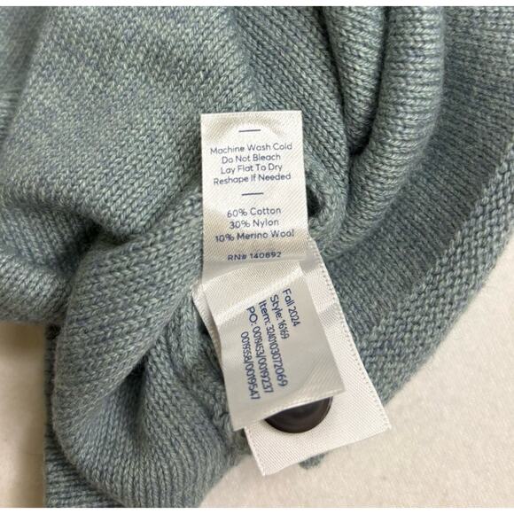 Men’s NWT Marine Layer Elias Polo Sweater Topaz Neutral Stripe Size Large - Picture 5 of 6